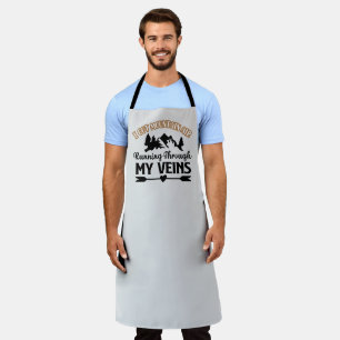Cool mountain air camping word art apron