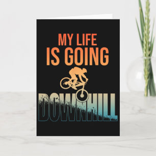 Cool Mountain Bike Art For Men Boys Downhill Mount Card