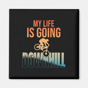Cool Mountain Bike Art For Men Boys Downhill Mount Magnet