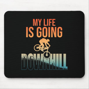 Cool Mountain Bike Art For Men Boys Downhill Mount Mouse Mat