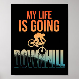 Cool Mountain Bike Art For Men Boys Downhill Mount Poster