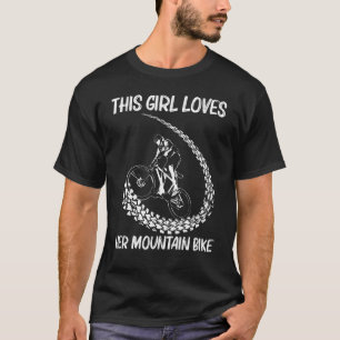 Cool Mountain Bike For Girls Kids Mountain Biking T-Shirt