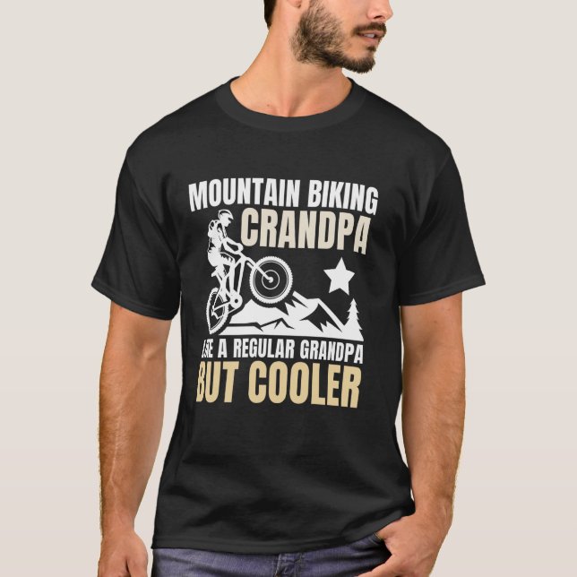Cool Mountain Biking Grandpa for Men MTB Mountain  T-Shirt (Front)