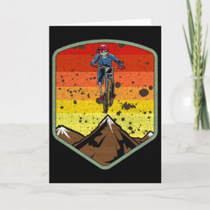 Cool Mountain Biking Skeleton Zombie Skull Mtb Bmx Card