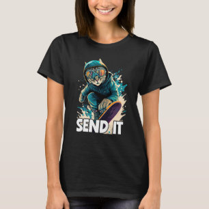 Cool Mountain Skier Snowboard For Men Women Kids S T-Shirt