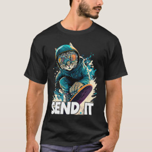 Cool Mountain Skier Snowboard For Men Women Kids S T-Shirt