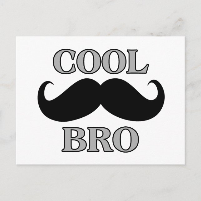Cool Moustache Bro Postcard (Front)