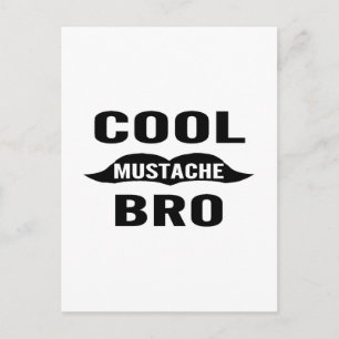 Cool Moustache Bro Postcard