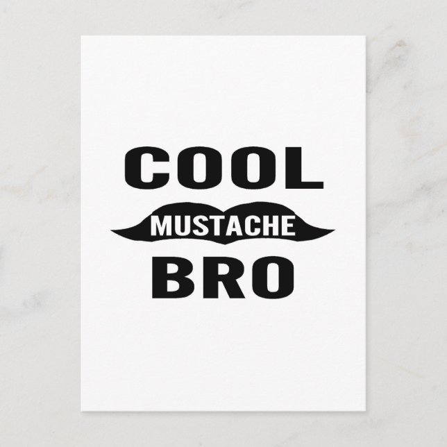 Cool Moustache Bro Postcard (Front)