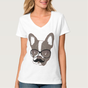 Cool Moustache French Bulldog T-Shirt