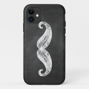 Cool Moustache on Chalkboard iPhone 5 Case-Mate ID iPhone 11 Case