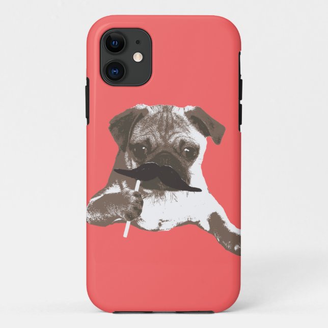 Cool Moustache Pug iPhone 5 Case (Back)