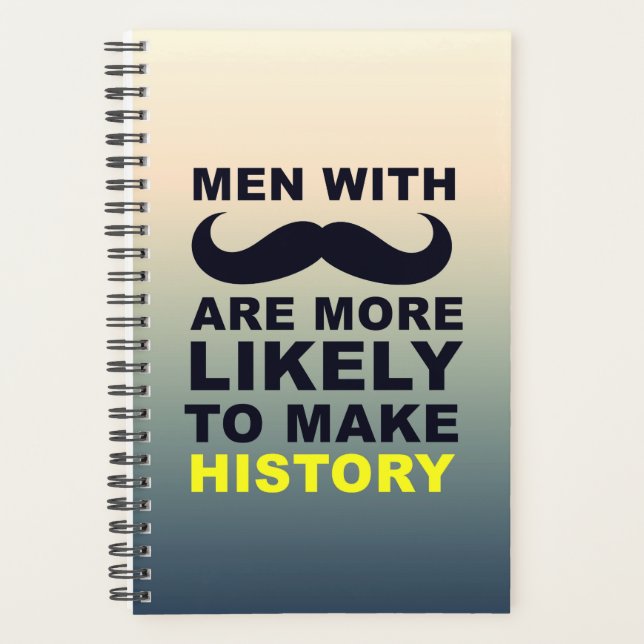 Cool Moustache Quote Typography Planner (Front)
