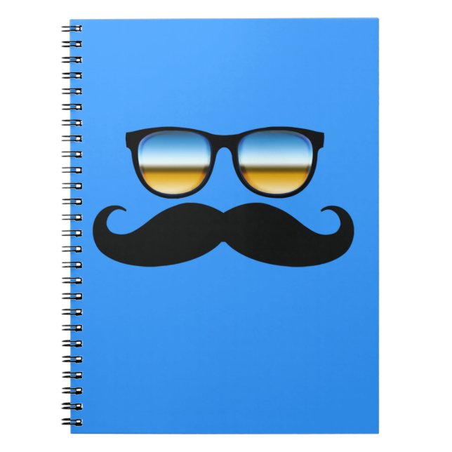 Cool Moustache under Shades Notebook (Front)