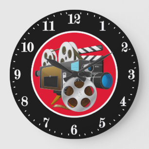cool movie theatre decor  large clock
