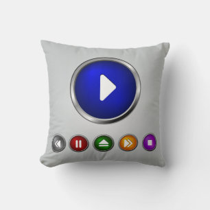Cool MP3 Player Button Set Cushion