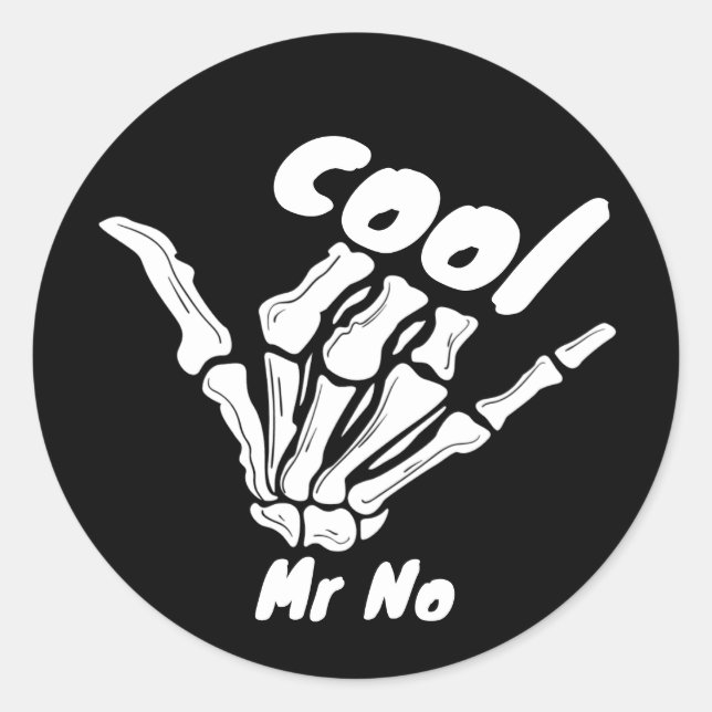 Cool Mr No Classic Round Sticker (Front)
