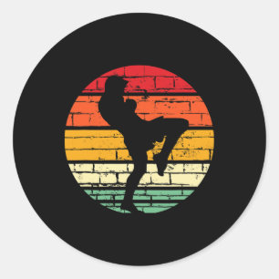 Cool Muay Thai Gift Martial Arts Instructor, Kickb Classic Round Sticker