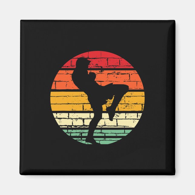 Cool Muay Thai Gift Martial Arts Instructor, Kickb Magnet (Front)