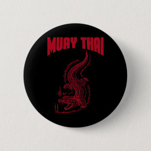 Cool Muay Thai Kickboxing For Men  6 Cm Round Badge