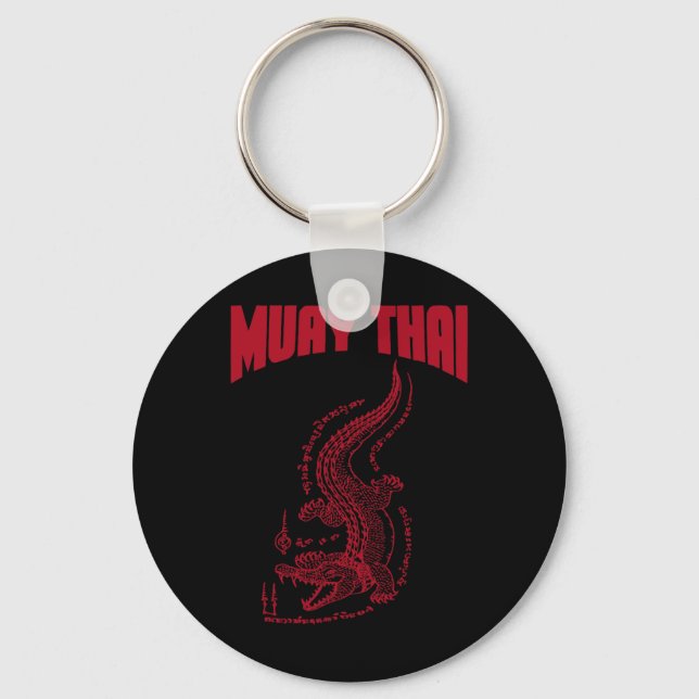 Cool Muay Thai Kickboxing For Men  Key Ring (Front)