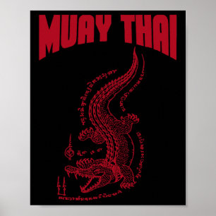 Cool Muay Thai Kickboxing For Men Poster