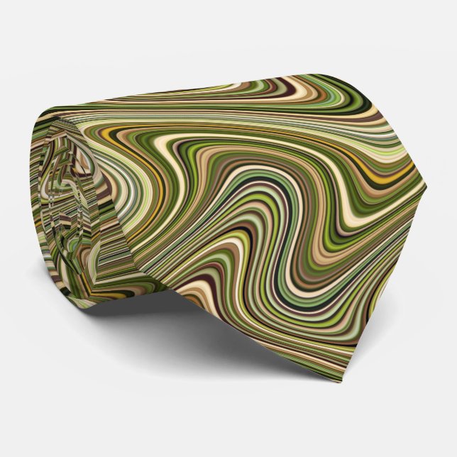 Cool Multi-Colour Curvy Lines Tie (Rolled)