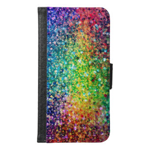 Cool Multicolor Retro Glitter & Sparkles Pattern 2 Samsung Galaxy S6 Wallet Case