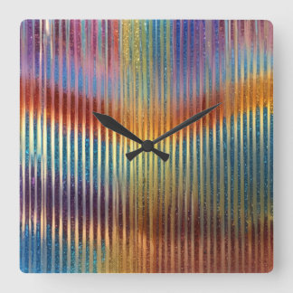 Cool Multicolored Glitter Look Wall Clock