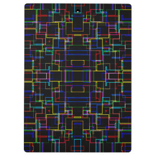 COOL Multicolored Striped Pattern Clipboard