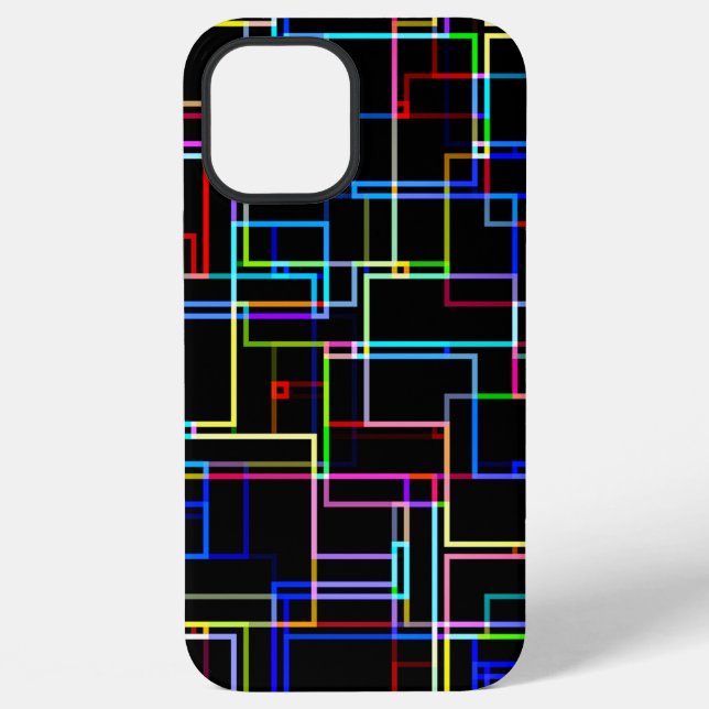 COOL Multicolored Striped Pattern  iPhone Case (Back)