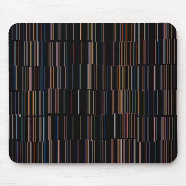 COOL Multicolored Striped Pattern Mouse Mat (Front)