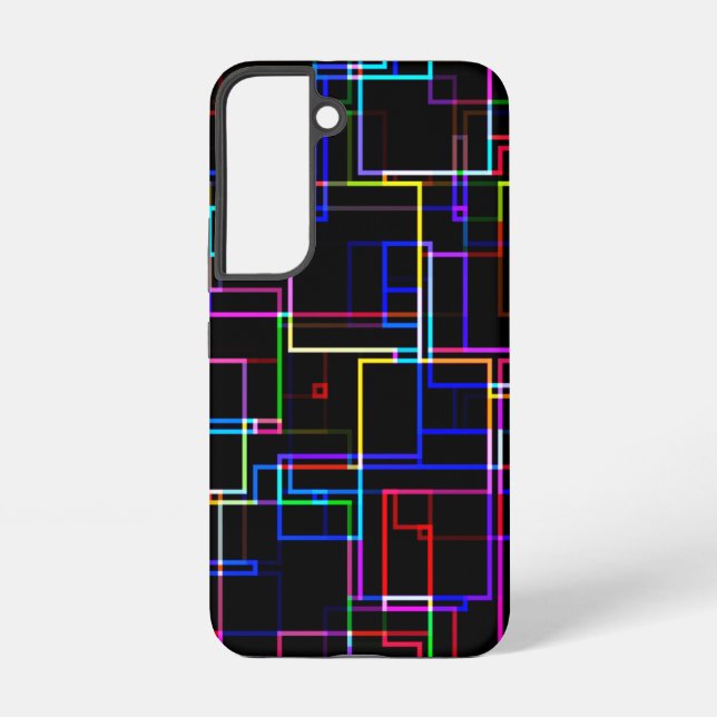 COOL Multicolored Striped Pattern Samsung Galaxy S22 Case (Back)