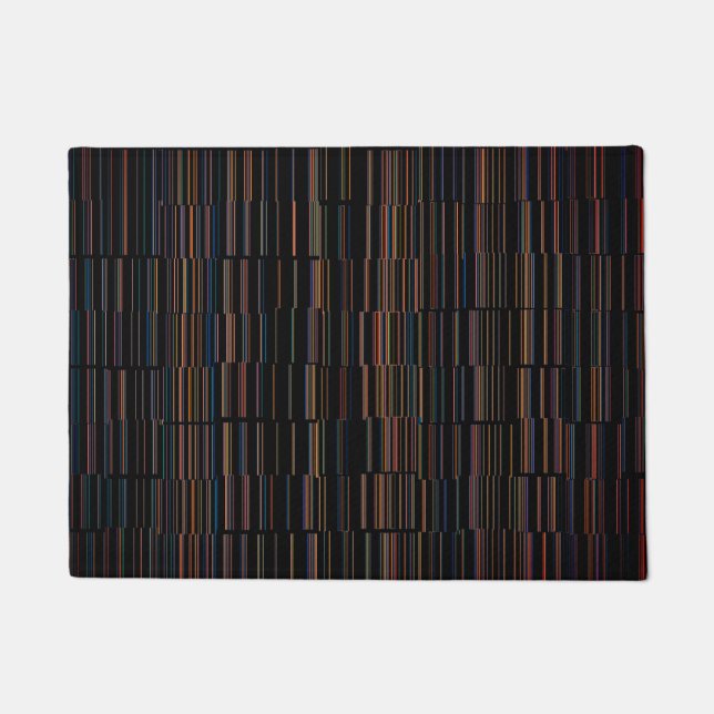 Cool Multicolored Stripes Doormat (Front)