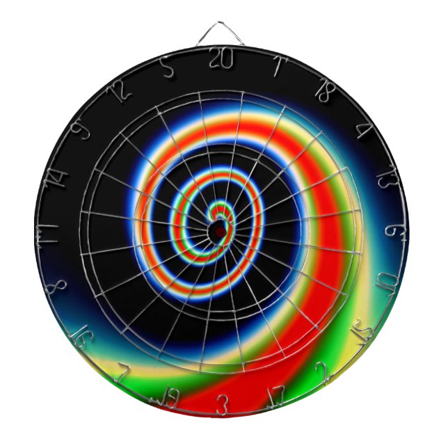 COOL Multicolored Swirl Dartboard (Front)