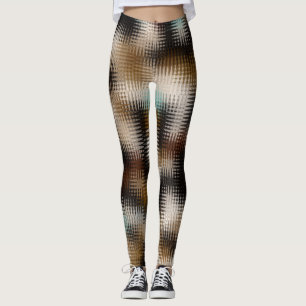 Cool Multicolored Wavy Zig Zag Pattern Leggings
