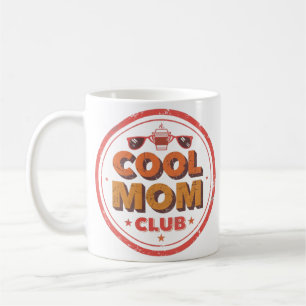 Cool Mum Club   Retro Badge Logo Coffee Mug