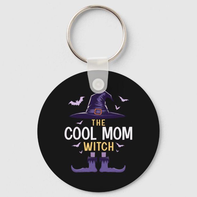 Cool Mum Halloween Witch Group Matching Costume  Key Ring (Front)