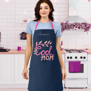 Cool Mum Hand Lettering Drawing Mother`s Day Apron