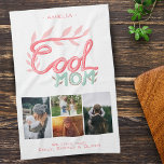 Cool Mum Hand Lettering Mother`s Day 4 Photo  Tea Towel<br><div class="desc">Cool Mum Hand Lettering Mother`s Day 4 Photo Kitchen Towel. Artistic handwriting and drawing. Add 4 photos and names and make a great gift for best mum for Mother`s Day,  birthday or Christmas.</div>
