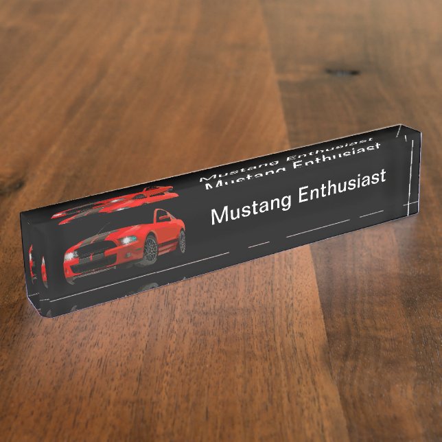 Cool Muscle Car Enthusiast Nameplate (Side)