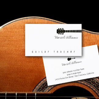 Cool Music Business Card for Guitar Teachers