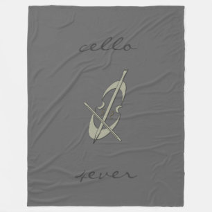 Cool Music Cello 4ever Grey Blanket