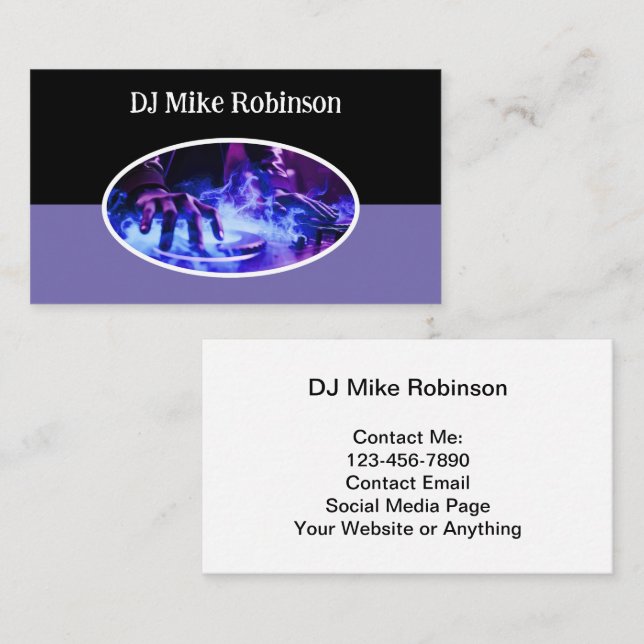 Cool Music DJ Business Cards  (Front/Back)