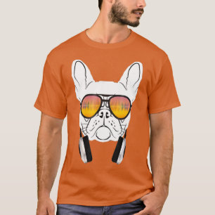 Cool Music DJ French Bulldog for Dog Lovers T-Shirt