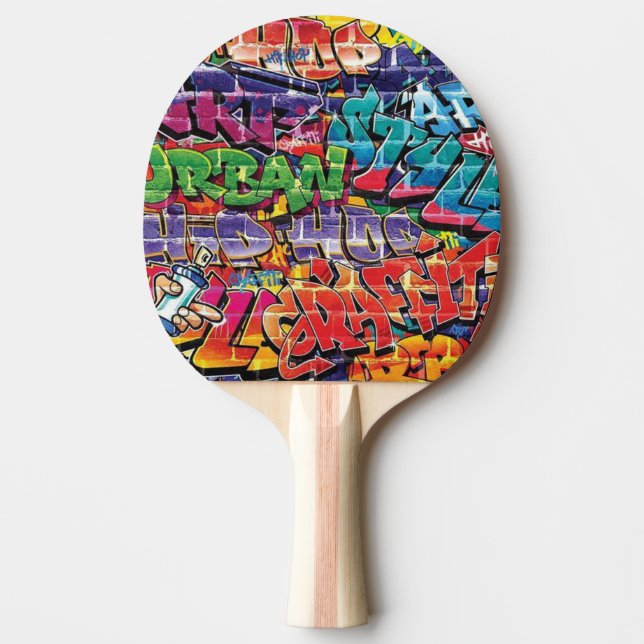 Cool Music Graffiti Ping Pong Paddle (Front)