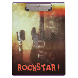 COOL MUSIC GUITAR THEMED CLIPBOARD