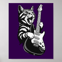 Cool Music Love | Rock Cat Playing Electric Guitar