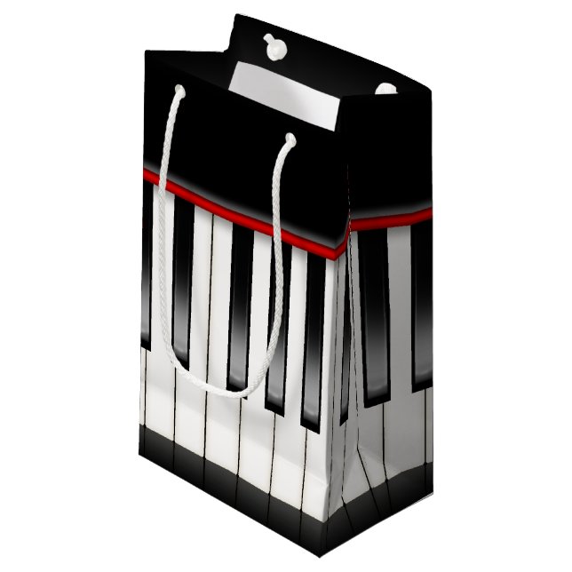 Cool music lovers piano party bag (Front Angled)