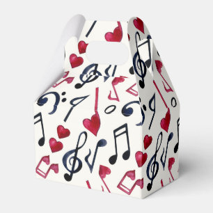 Cool music lovers tiled party Medium Favour Box